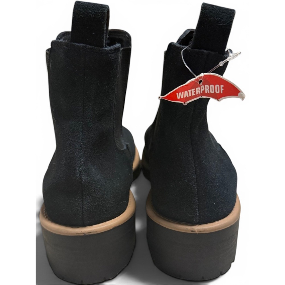 NWOT Blondo Matilda Waterproof Black Suede Chelsea Lug Sole Boots 9M Women's - Picture 4 of 8